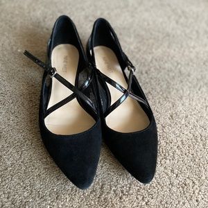 Black suede shoes